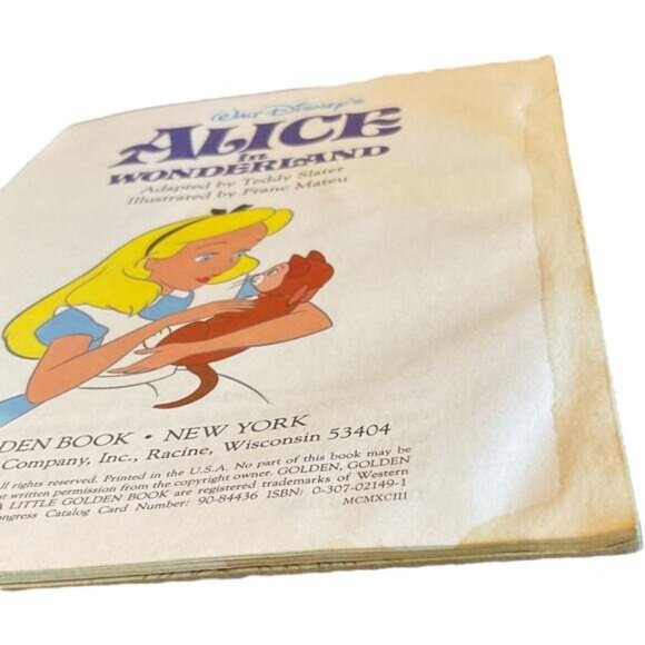 Walt Disneys Alice In Wonderland Little Golden Books Set Of 3 Illustrated - Picture 4 of 4